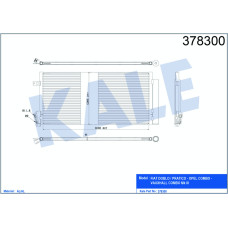 KLİMA KONDENSERİ COMBO 12 DOBLO 10 1.3 DMTJ-1.6 DMTJ-2.0 DMTJ 669x293x16