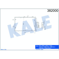 KLİMA KONDENSERİ COMBO-CORSA C-TIGRA AL/AL 588x381x16