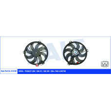 FAN MOTORU DAVLUMBAZLI P206 1.1-1.4-1.4-1.6-2.0 16V-1.6HDI-2.0HDI 98 250W-385mm