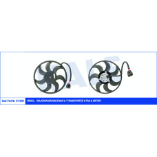 FAN MOTORU DAVLUMBAZLI SOL VW MULTIVAN V-TRANSPORTER V 450W-420mm