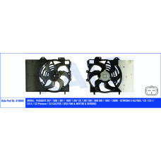 FAN MOTORU KOMPLE P2008-P207-P208-P301-C-ELYSEE-C2-C3-CROSSLAND 1.2-1.4-1.6