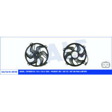 FAN MOTORU PERVANE CITROEN C4 I-II-DS4 PEUGEOT P307-P307 CC-P307 SW 200W-385mm