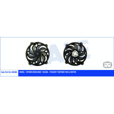 FAN MOTORU DAVLUMBAZLI PARTNER 02 BERLINGO 02 XSARA 00 307 00 350W-385mm