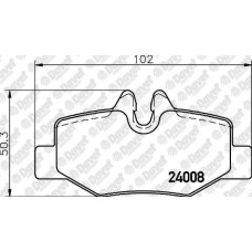 fren balatasi arka wva 24008 mb vito w639 2004-