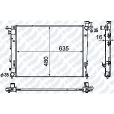 su radyatoru hyundai ix35 kia sportage 1-6i-2-0i 10=- mek 635x478x16 alplbrz m