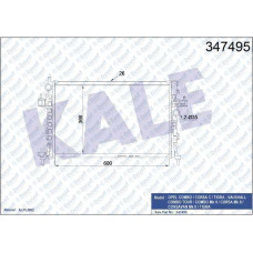 SU RADYATORU OPEL CORSA C/COMBO/TIGRA 1.3/1.7 CDTI 03->MT AC [BRAZING] [600X348X