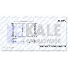 su radyatoru audi a4-a5-q5 2-0tfsi-1-8tfsi-2-0t otomatik 720x468x26 al-pl-brz