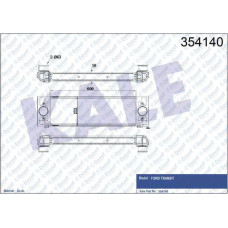 TURBO RADYATORU FORD TRANSIT 2.2/3.2TDCI 06-> [600X202X58]