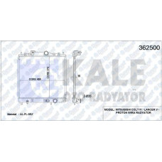 su radyatoru mitsubishi colt iv-lancer v proton wira 375x408x16 alplbrz manuel