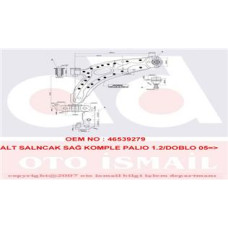 ALT SALINCAK SAĞ KOMPLE PALIO 1.2/DOBLO 05