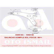 ALT SALINCAK KOMPLE SOL FOCUS 98-04 TÜM MODELLER ROTILLI