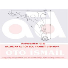 ALT SALINCAK ÖN SOL TRANSIT V184 01 06 TRANSİT V348 2.4 TDCİ 06 11 ROTİLSİZ