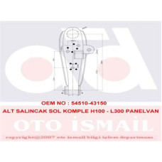ALT SALINCAK KOMPLE SOL H100 92 L300 93 MİNİBÜS