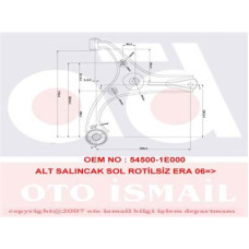 ALT SALINCAK SOL ROTİLSİZ ACCENT ERA 06 KIA RIO 06 HİDROLİK