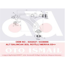ALT SALINCAK KOMPLE SOL OPEL MERIVA A 03 10