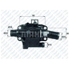 TERMOSTAT 83C BERLINGO-C3-C4-C5-JUMPY-XSARA 1.6 HDI-FIESTA-FOCUS-CMAX 1.6 TDCI-P