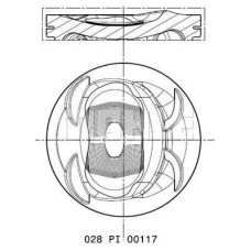 028PI00117002 PISTON SEGMAN 76.51MM 050 GOLF 5-6-JETTA 3-4-PASSAT-1.4TSI-FSI BLG