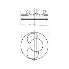030PI00087102 MOTOR PİSTON SEGMAN 0.50 VW T5 AXB-AXC 3.4 SİLİNDİR 80.01 030 PI 0