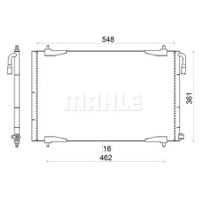 KLİMA RADYATÖRÜ KONDANSER PEUGEOT P206 98>09 1.1-1.4-1.6-2.0-1.4HDI-1.6HDI