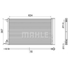 A/C-Kondensator BUICK REGAL OPEL VECTRA B
