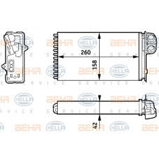 KALORİFER RADYATÖRÜ MGN 97-99 SCENIC 01-03 1.4-1.6-1.9-2.0 16V 260x158