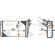 KALORİFER RADYATÖRÜ CLIO II 00 SYMBOL II 08 234x158x42