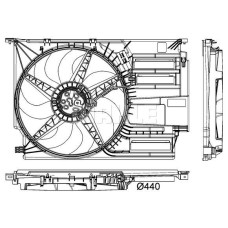 KOMPLE FAN 400 W 12 V PREMIUM LINE BMW F45 F46 F48 F39 MINI F54 F55 F56 F57 F60