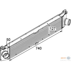 TURBO RADYATÖRÜ INTERCOOLER DUCATO-BOXER-JUMPER 2.2-2.3-3.0 D 06 740x127x50