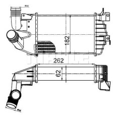 TURBO RADYATÖRÜ INTERCOOLER ASTRA H-ZAFIRA AL/PL/BRZ 262x181.5x62