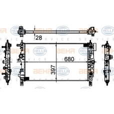 RADYATÖR OTOMATİK ASTRA J-ZAFIRA TOURER C-CRUZE 1.4-1.6 AL/PL/BRZ 680x397x28