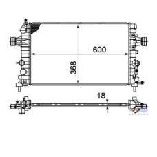 RADYATÖR ASTRA H- ZAFIRA 1.6-1.8 AC KLİMASIZ MEK 600x368x18