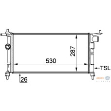 RADYATÖR CORSA B-TIGRA-COMBO 1.2-1.4-1.4 16V KLİMASIZ MEK 530x285x34