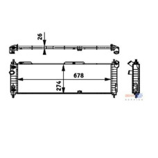 RADYATÖR CORSA B-TIGRA 1.2-1.4 16V-1.6 16V AC KLİMASIZ MEK 678x274x26