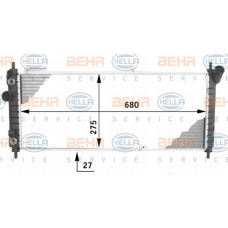 RADYATÖR CORSA B-TIGRA 1.2-1.4 16V-1.6 16V AC KLİMASIZ OTOM 680x275x27