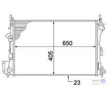 RADYATÖR VECTRA C-SIGNUM 1.6-1.8 16V 02 AC KLİMASIZ MEK 650x405x23 8MK376771201