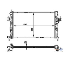 RADYATÖR CORSA C-COMBO-TIGRA 1.3 CDTI-1.7 CDTI AC MEK 600x350x24