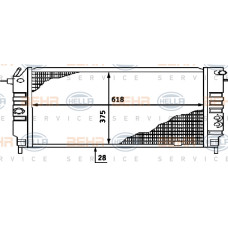 RADYATÖR VECTRA A 90-95 CALIBRA A 94-97 AC KLİMASIZ OTOM 618x375x28