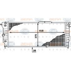 RADYATÖR VECTRA A 90-95 CALIBRA A 94-97 AC KLİMASIZ MEK 618x375x28