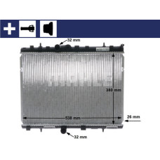 RADYATÖR C3 02 C2 03 207 07 1.4-1.6 16V-1.6HDI AC MEK AL/PL/BRZ 378x548x26