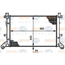 RADYATÖR LT28-35-LT28-46 2.5TDI-2.8TDI KLİMASIZ MEK 682x415x34