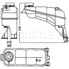 RADYATOR YEDEK SU DEPOSU MERCEDES E-CLASS W210 S210