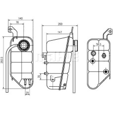 RADYATOR YEDEK SU DEPOSU MERCEDES W220 W463