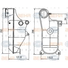 RADYATOR YEDEK SU DEPOSU MERCEDES W201 W124 S124