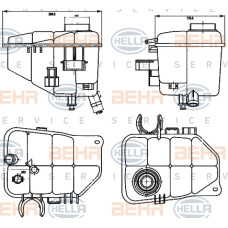 RADYATOR YEDEK SU DEPOSU MERCEDES W203 CL203 S203 C209 A209