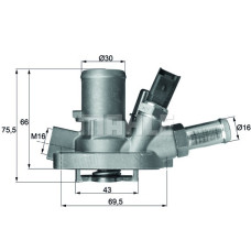 TERMOSTAT KOMPLE LINEA-BRAVO II-GRANDE PUNTO 1.4 T-jet 07 G1019.80