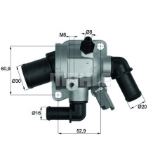 TERMOSTAT KOMPLE 88 C DOBLO-FIORINO-LINEA-PUNTO-CORSA D-ASTRA H-COMBO 1.3 MTJ 1.