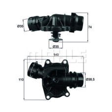 TERMOSTAT BMW M57 D25 D30 E53 E46 E39 E38 306D1 RANGE ROVER 3 VOGUE L322