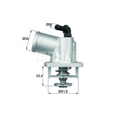 TERMOSTAT KOMPLE ASTRA G-CORSA C-VECTRA B-C-MERIVA-ZAFIRA-1.4-1.6-1.4 16V-1.6 16