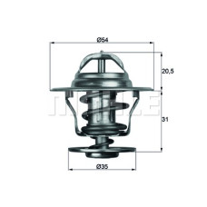 TERMOSTAT LGN-ASTRA-GOLF-JETTA-PASSAT-CORDOBA-IBIZA-TOLEDO-CADDY 87C