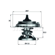 TERMOSTAT 85 C MERCEDES OM601 OM602 OM603 OM605 OM611 OM612 W124 W201 W210 W460